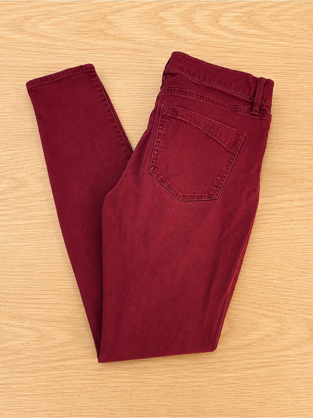 Express Mid Rise Ankle Legging Jeans Size 4 Burgundy